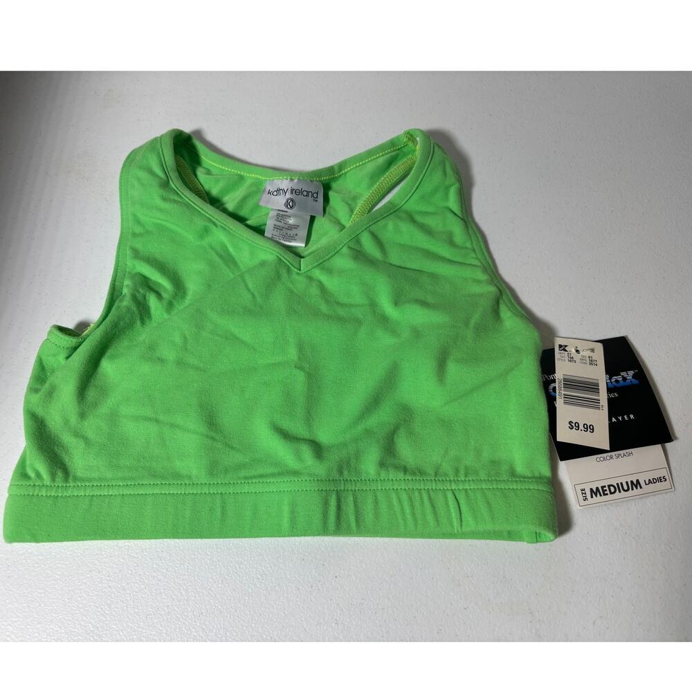 Kathy Ireland Coolmax NWT Size Small Sports Bra Color Splash Green *MISLABELED*